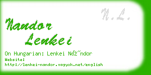 nandor lenkei business card